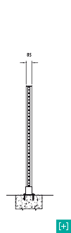 industrial fencing - lateral section of 100 x 50 h 28 mesh