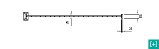 horizontal fencing - front view of top section of 100 x 50 h 28 mesh