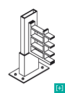 industrial fence - assembly detail for 100 x 50 h 28 mesh