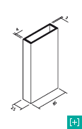 industrial fence - support section for 100 x 50 h 28 mesh