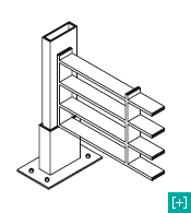 industrial fence - assembly detail for 220 x 60 h 40 mesh