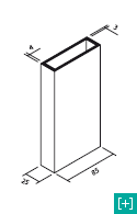 industrial fence - support section for 220 x 60 h 40 mesh