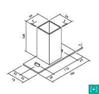 industrial fence - fixing base detail for 50 x 50 h 15 mesh