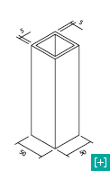 industrial fence - support section for 50 x 50 h 15 mesh